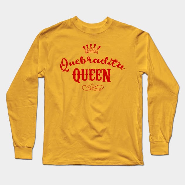 Quebradita Queen - red design Long Sleeve T-Shirt by verde